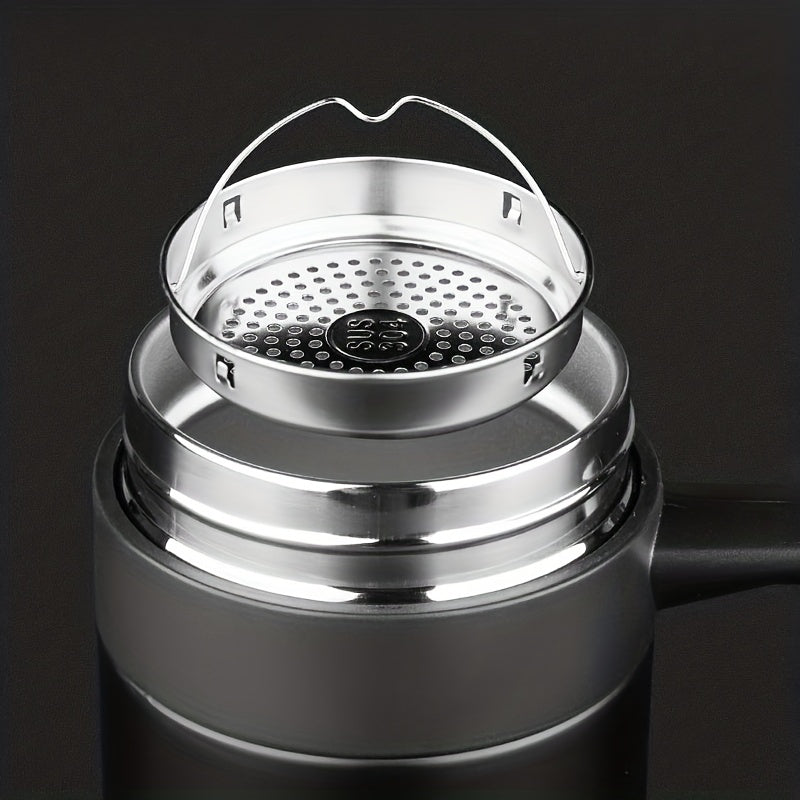 Insulated Travel Mug 400ml Stainless Steel Vacuum Coffee Cup with Handle