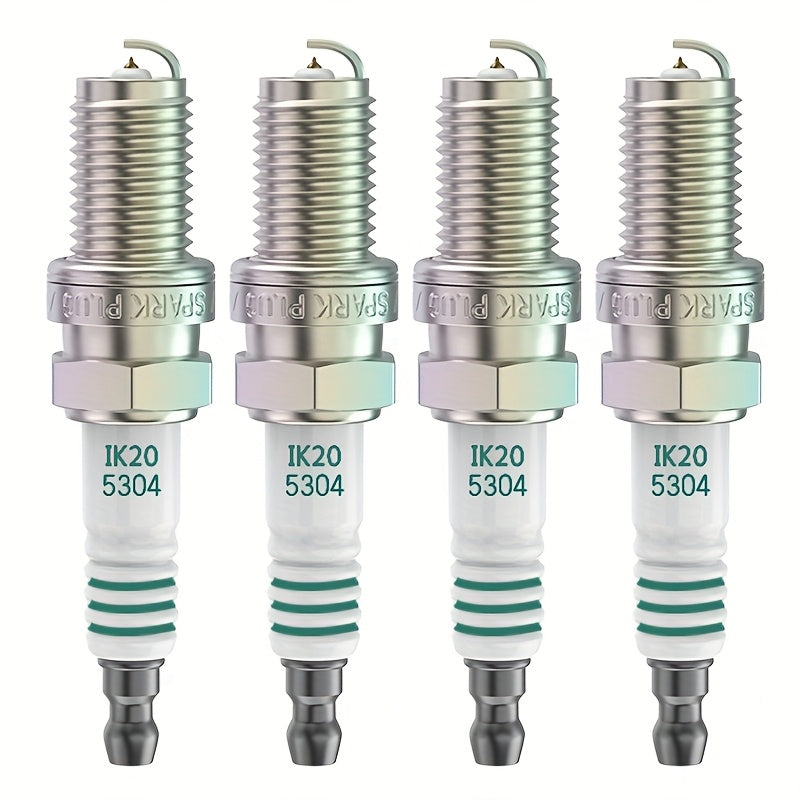 4 Pcs Spark Plugs for Auto Vehicles I-K20 5304 High Performance