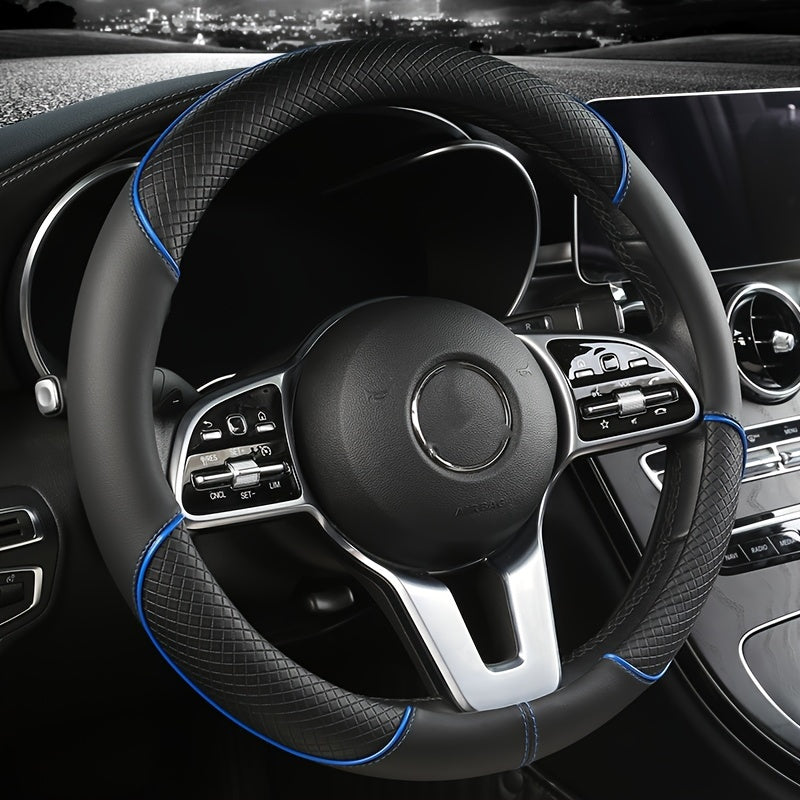 PVC Steering Wheel Cover Black and Red Fit Most Vehicles