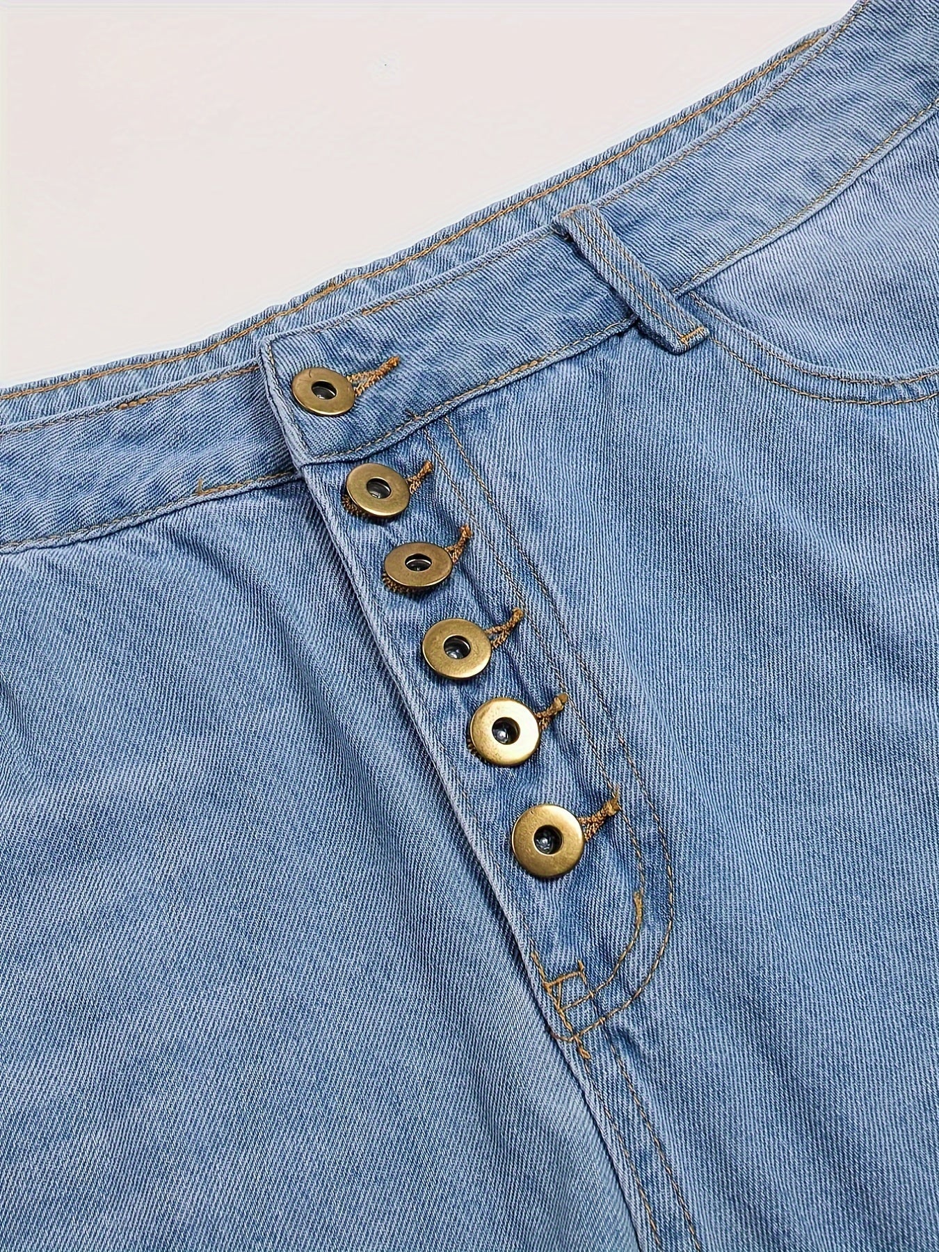 Ayollar uchun keng hajmli yengil yirtilgan va buzilgan denim jinsi kundalik uchun