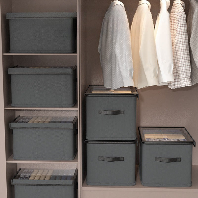 Extra Large Waterproof Fabric Storage Box Stackable Closet Organizer for Bedroom Kitchen Toys Books Clothes