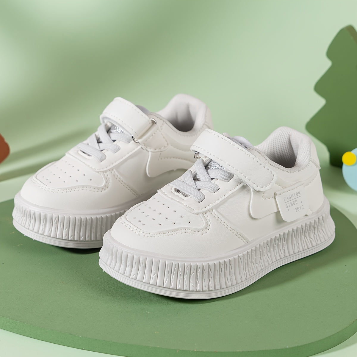 Baby Girls Sneakers Lightweight Breathable Spring Autumn Low Top PU PVC EVA Fabric