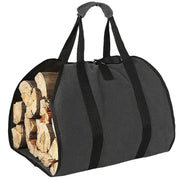 Sturdy Canvas Firewood Carrier with Handles, Portable Log Tote, Indoor Fireplace Storage