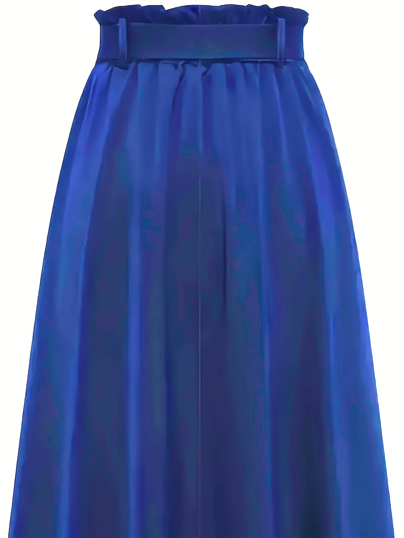 Women's Green Polyester Midi Skirt with Tie Detail for Spring Summer Machine Washable