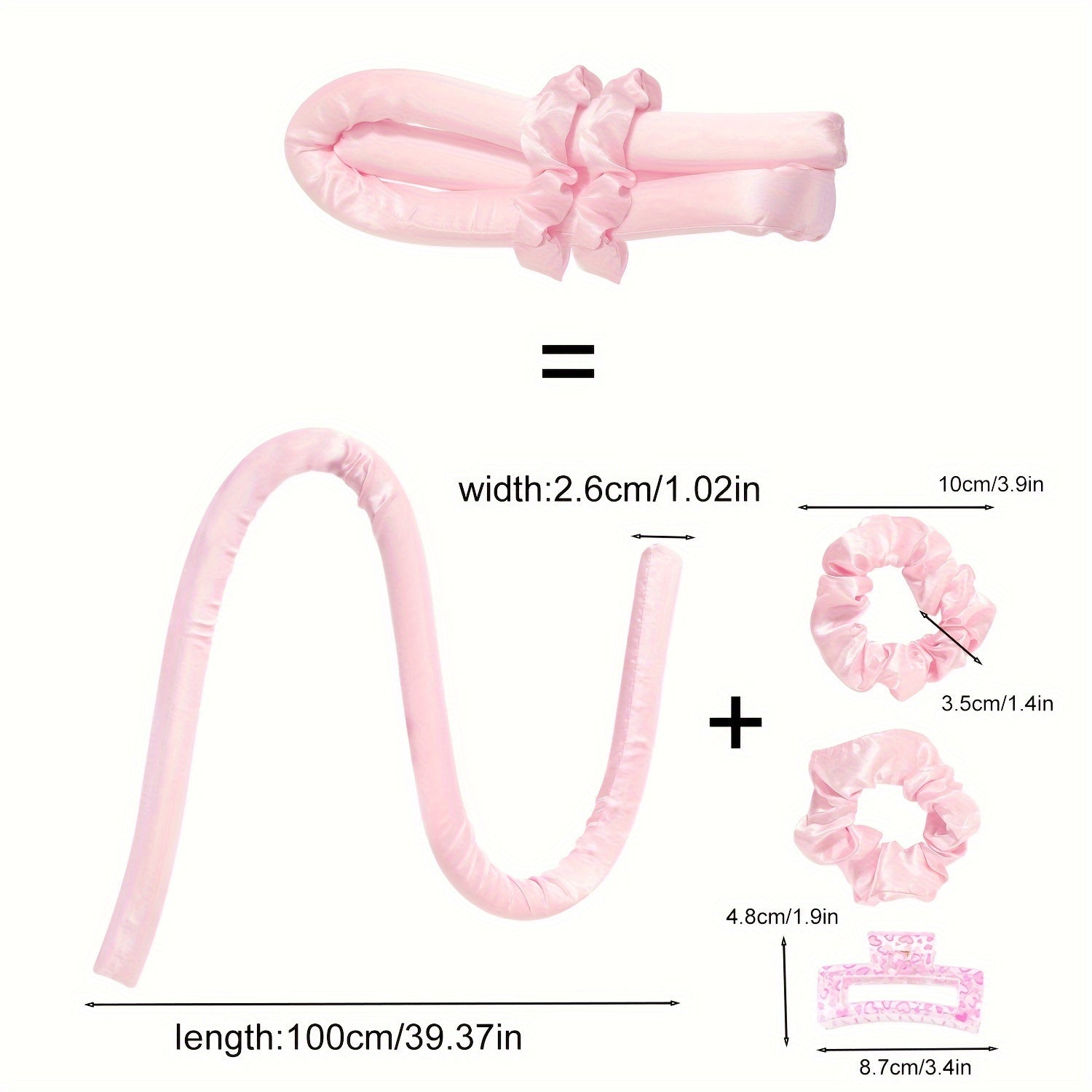 No-Heat Foam Sponge Curler Set with Leopard Print Clips for Hair Styling