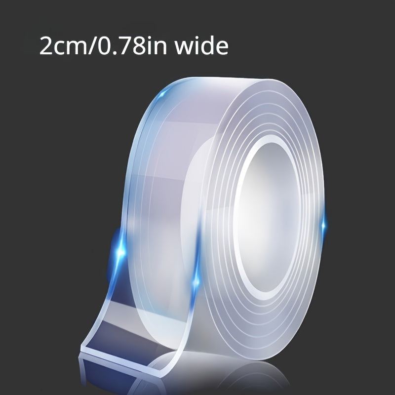 Ультра-прочный двусторонний скотч для использования в помещении, прозрачный и идеальный для пластиковых поверхностей, идеально подходит для декора комнаты, кухонных и ванных принадлежностей.