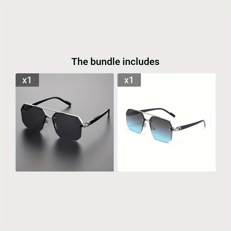 Casual Men Pilot Glasses Metal Frame PC Lenses Fashion Eyewear