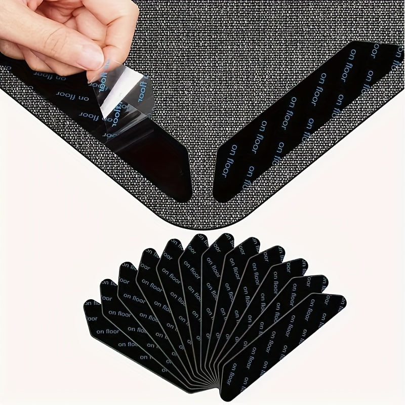 Set of 8 Washable Non-Slip Carpet Mats for Hardwood Floors Durable PET Material