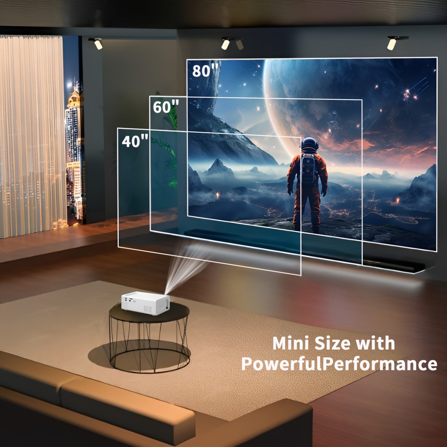 Portable HD Projector for Home Theater with HDMI USB Compatibility