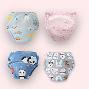 Conjunto de pantalones de entrenamiento de algodón para niños pequeños, ropa interior reutilizable, entrenamiento para el orinal, de 12 a 24 meses