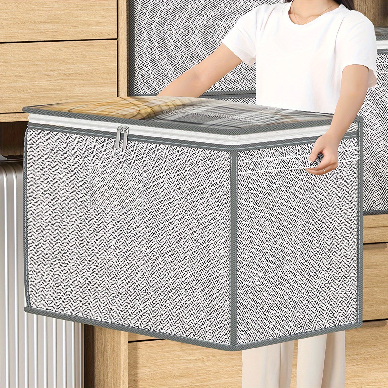 Большая вместимость сумки для хранения, складная, из нетканого материала, для одежды, игрушек, одеял и подарков