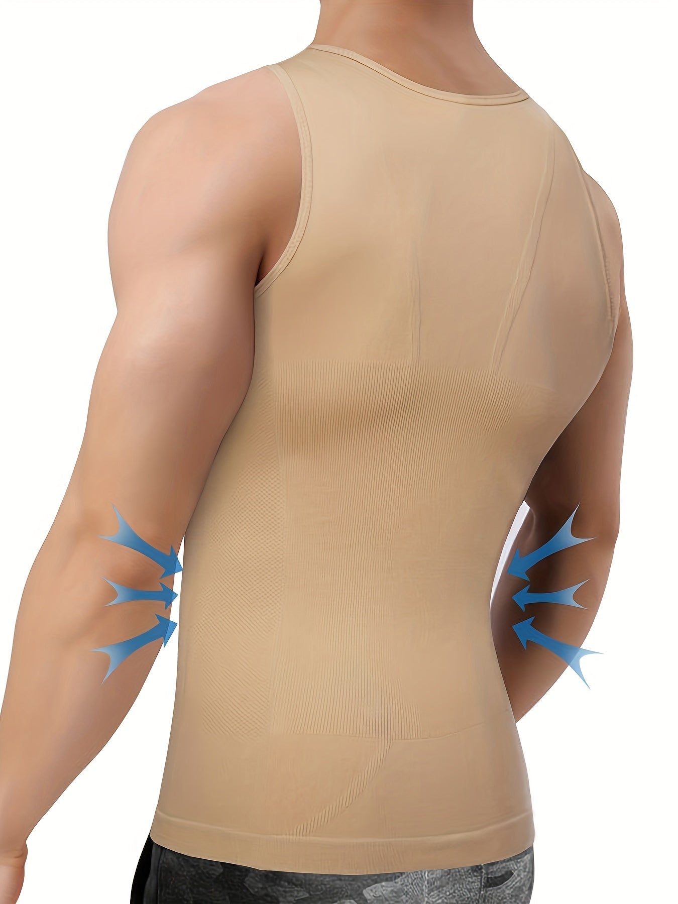 Мужская безрукавная компрессионная майка для контроля живота, корректирующий пояс, тренировочный жилет