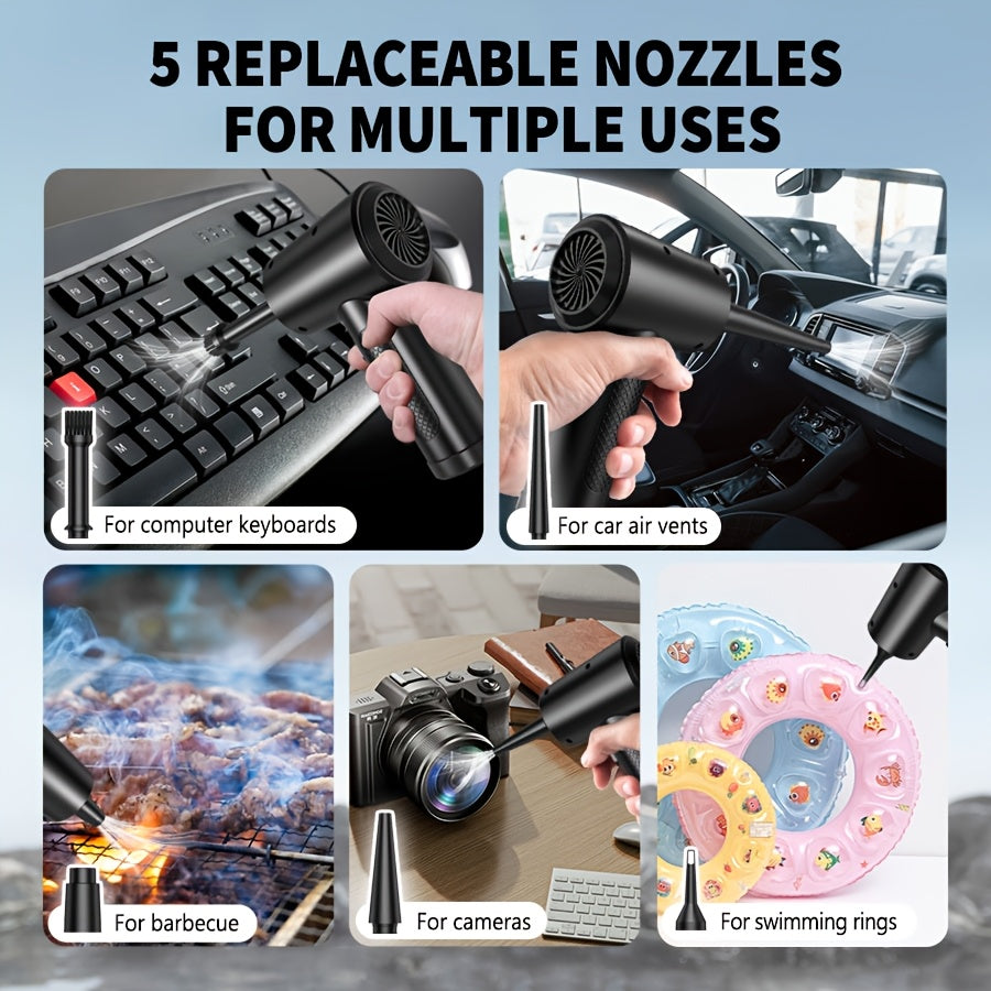 Portable Rechargeable Dust Collector with USB Charging 5.3KPa Suction for Keyboard Camera Car Cleaning