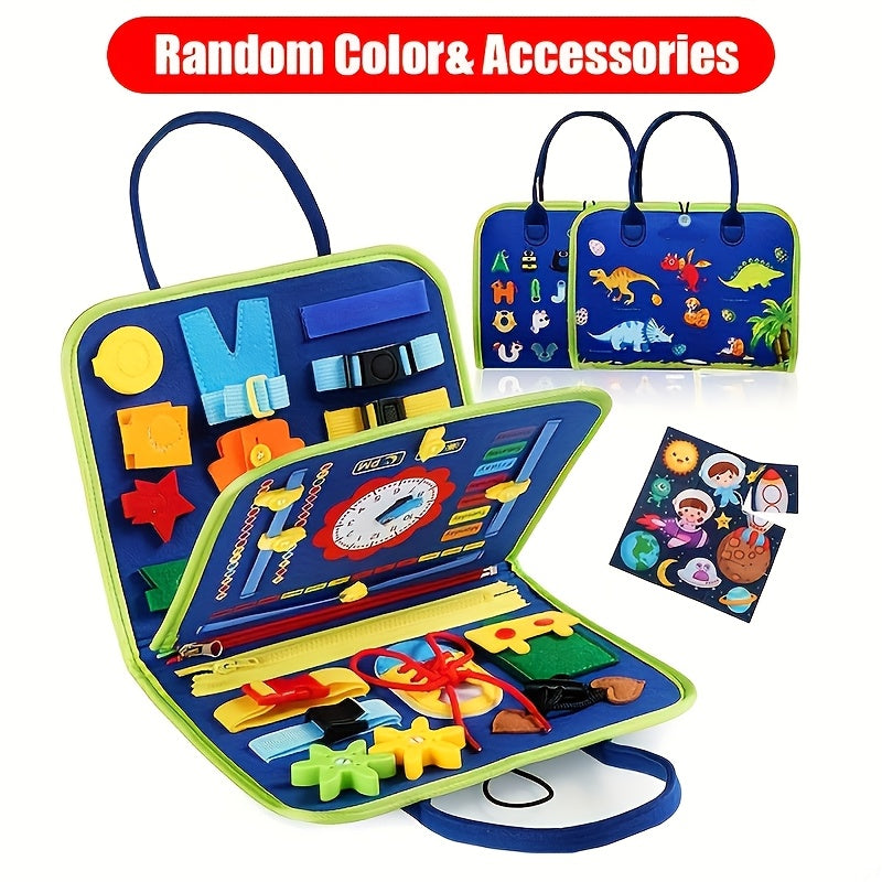 Bola uchun Interaktiv Ta'lim O'yinchoq Taxtasi - Ushbu Yagona Qavatli Faoliyat Kitobi bilan Ko'nikmalarni va Kognitiv Rivojlanishni Oshiring - Rang-barang Pushti/Moviyda Ideal Bayram Hediya