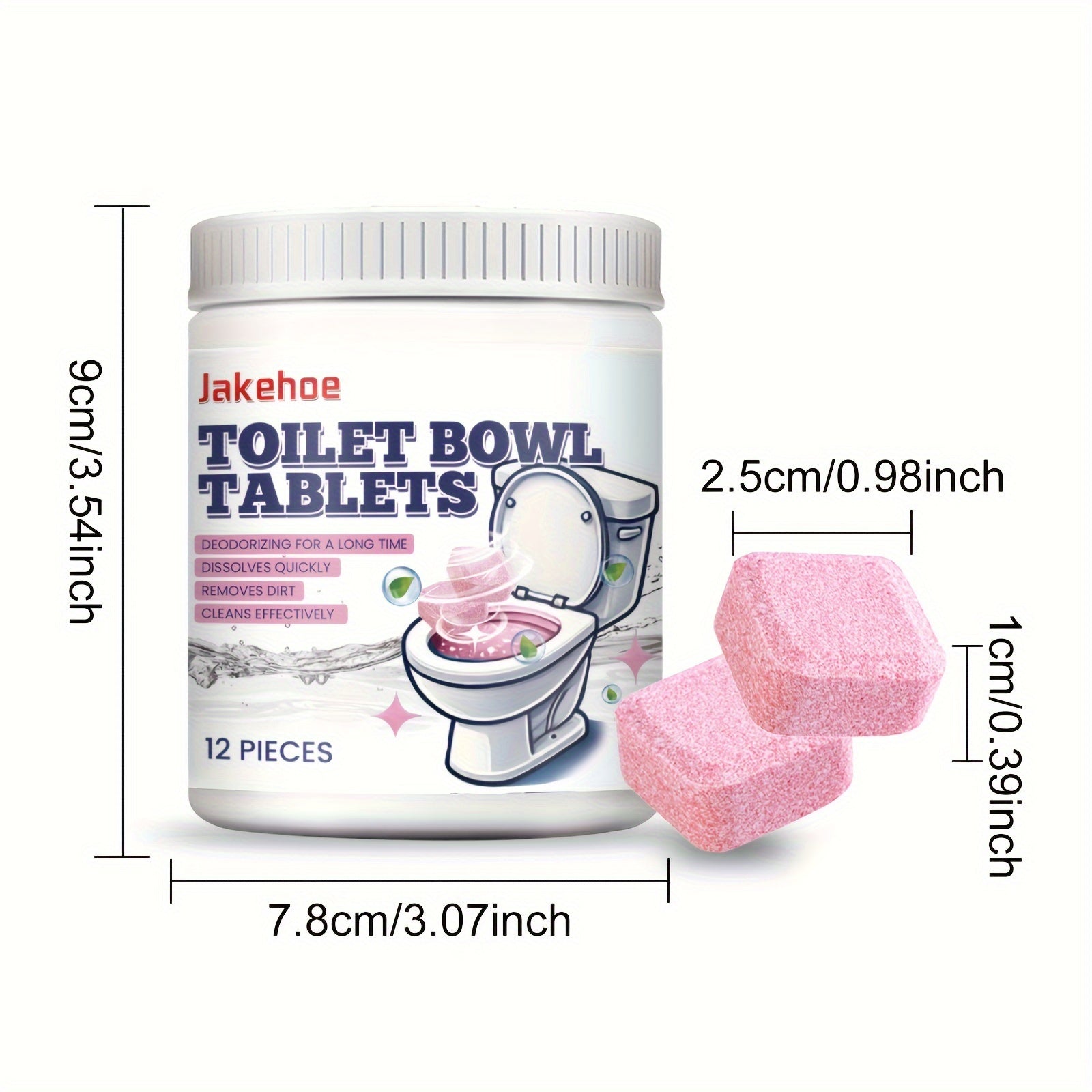 Qoldiqsiz Qaynoq Tabletkalar - Toza Tualet Qozonlari Uchun - Dog'lar va Kirlarni Natriy Vodorod Bikarbonat Formulasi Bilan O'chiradi, Uy Tozalash Uchun Ideal.