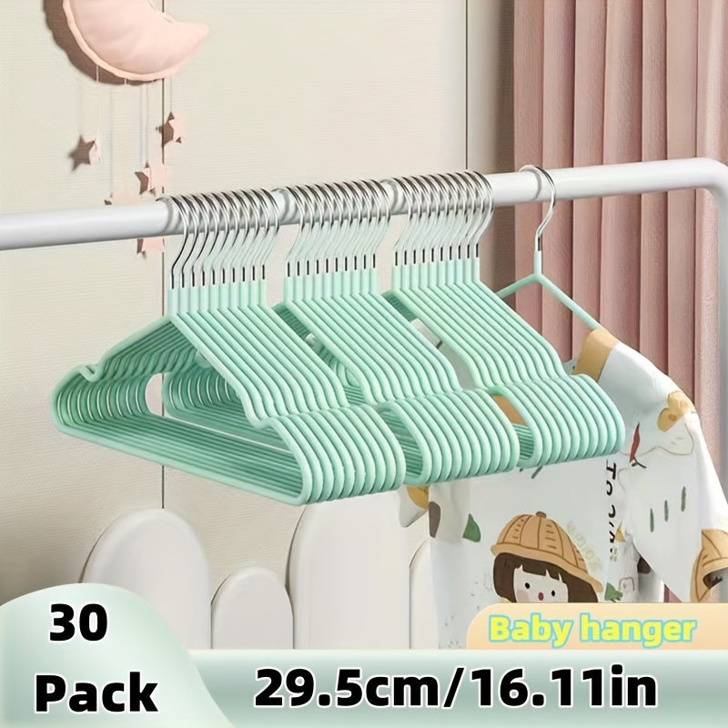 Baby Clothes Hangers Set of 20-30 Durable Anti-Slip Storage Racks for Closet Bathroom Bedroom