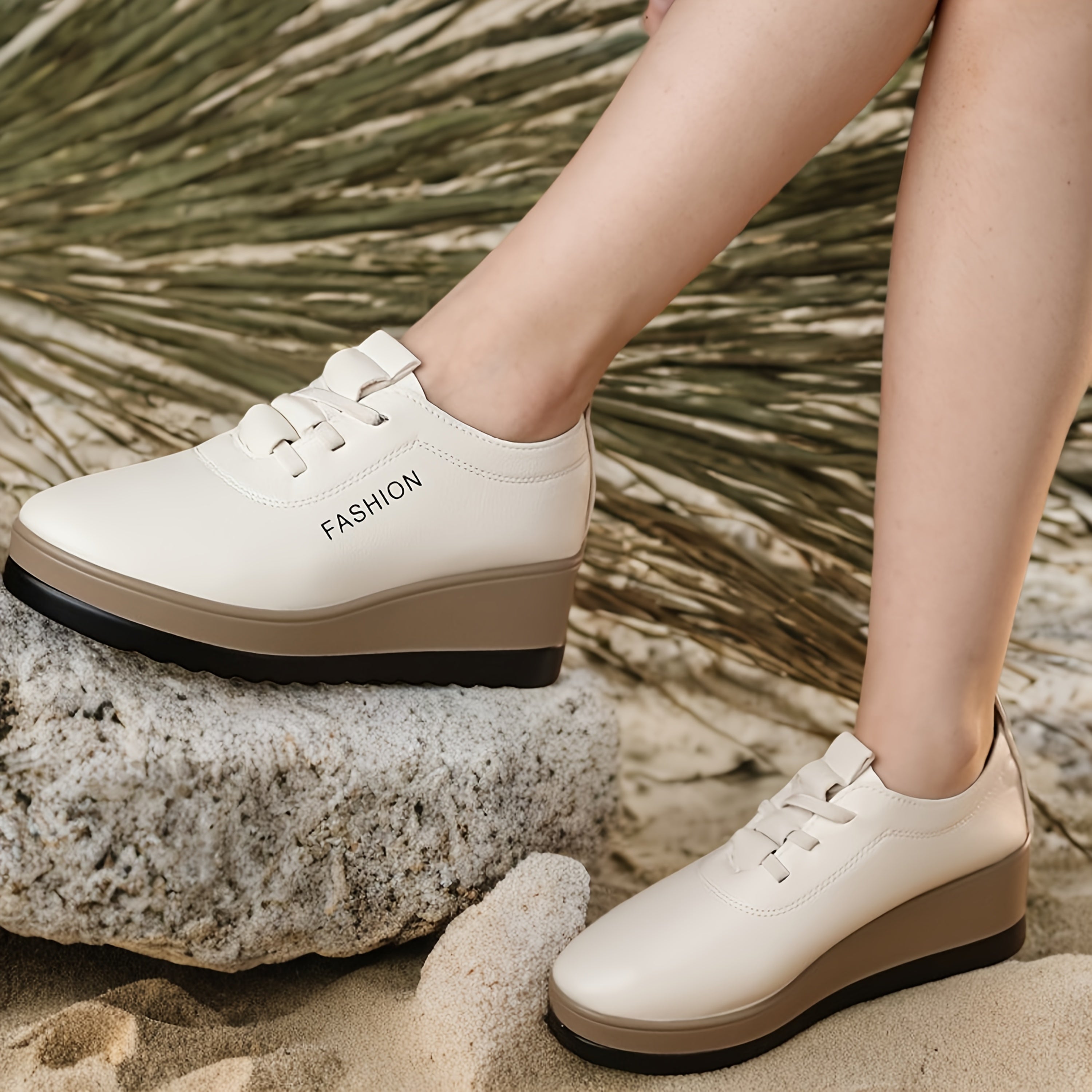 Women Slip-On Platform Loafers with Anti-Slip Sole Casual Work Shoes