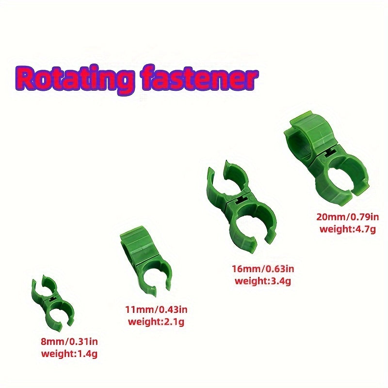 Adjustable Plastic Garden Clamp with 360° Rotation for Plant Support