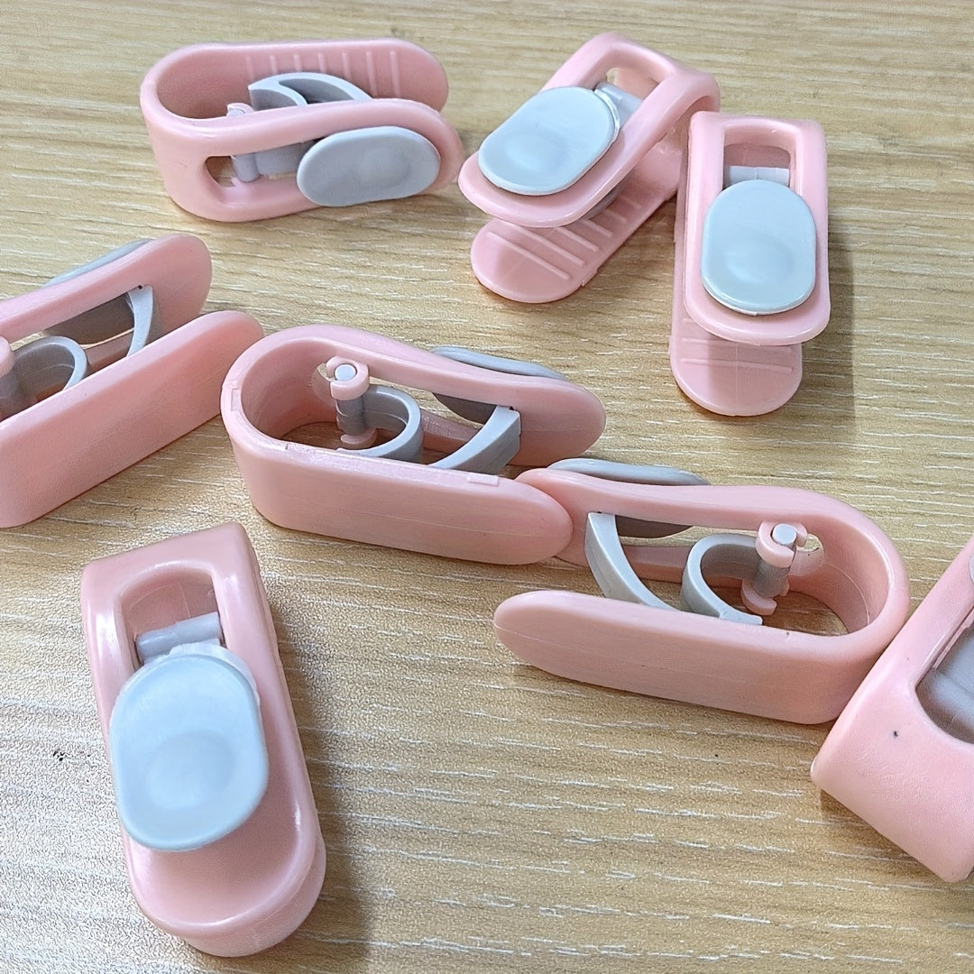 Set of 8 Pink No-Pin Quilt and Sheet Holders Anti-Slip Grips for Thick Covers