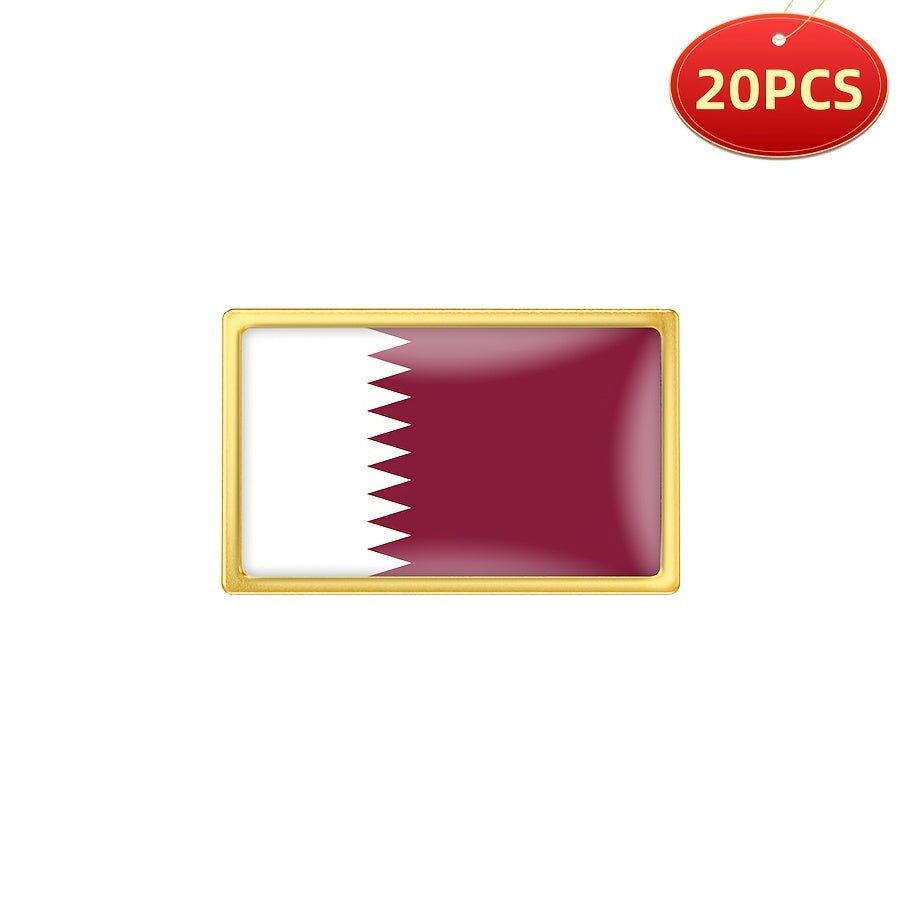Qatar Flag Brooch Pin Accessories for Women and Men