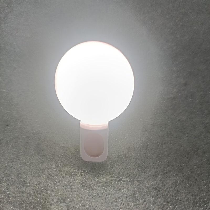 Клипсовый профессиональный светодиодный кольцевой свет с 3 цветовыми режимами для селфи на смартфоне, с теплыми и белыми световыми опциями.