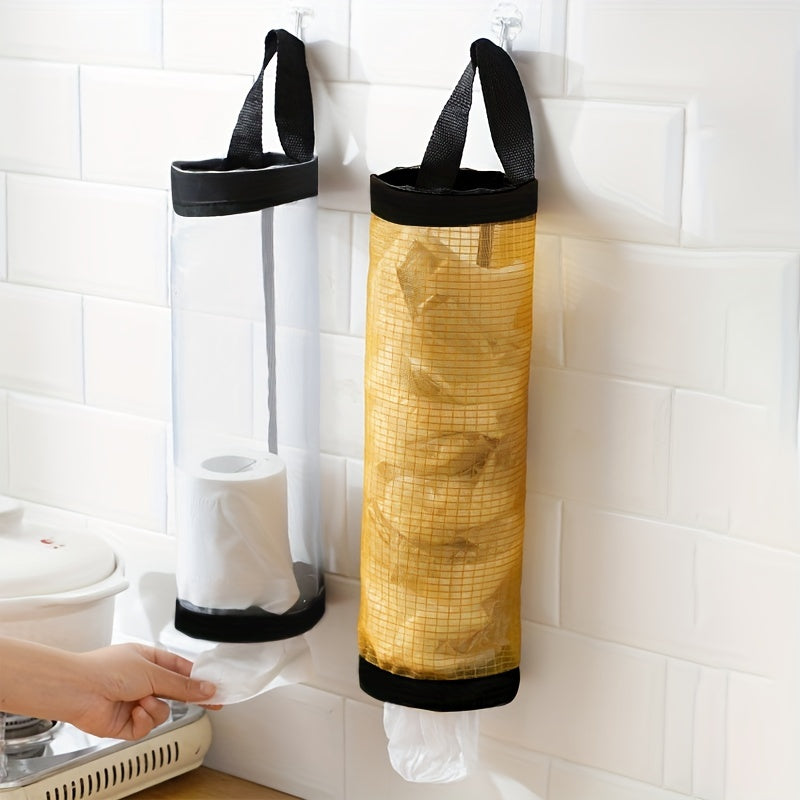 Dispensador de bolsas de plástico para cocina para almacenamiento y soporte de basura, compacto y duradero