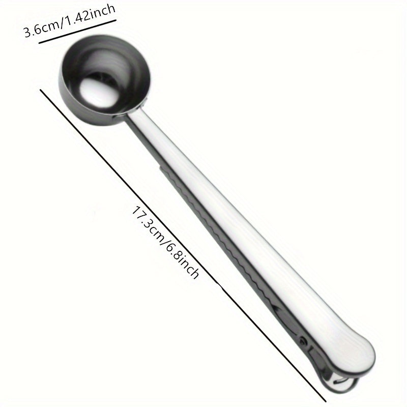 Stainless Steel Clip-On Measuring Spoon Set for Coffee Milk Powder Food Bags