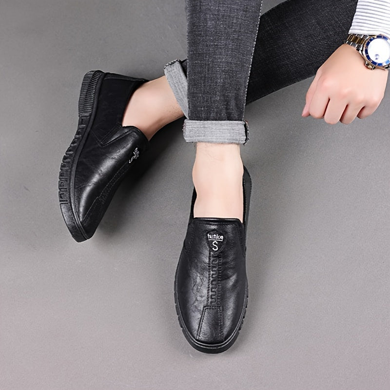 Men's Casual Slip-On Shoes for Men Fall Winter Solid Low Top Comfortable