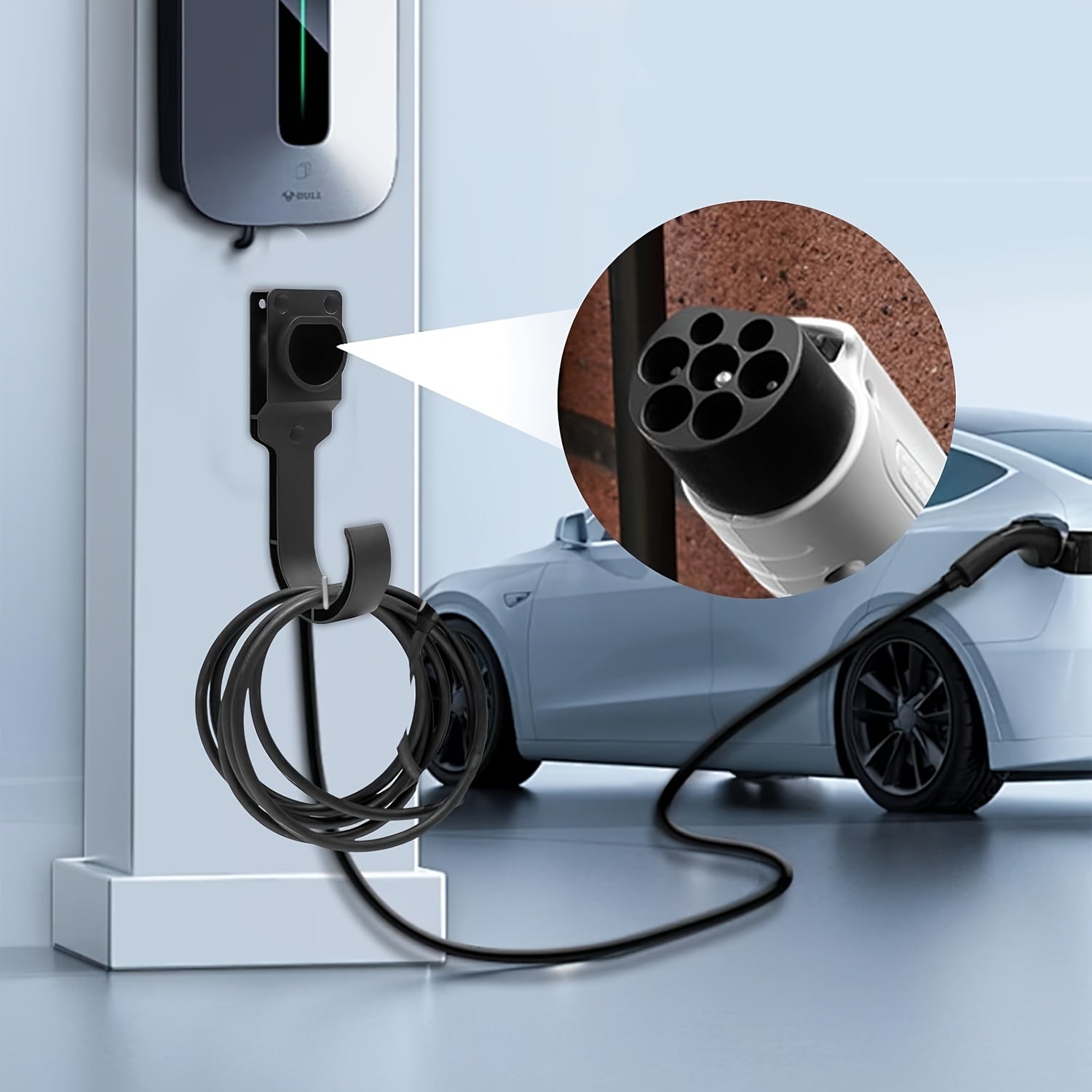 Electric Car Charger Holder Wall Mount Organizer for SAE J1772 Cords