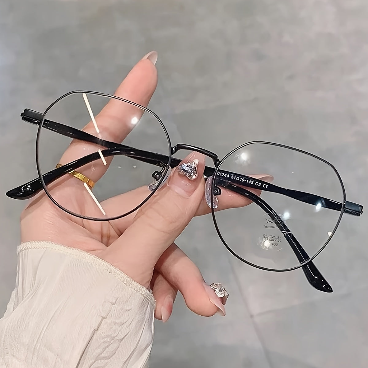 Round Glasses for Men Women Blue Light Protection Milk Coffee PC Frame Elegant Design