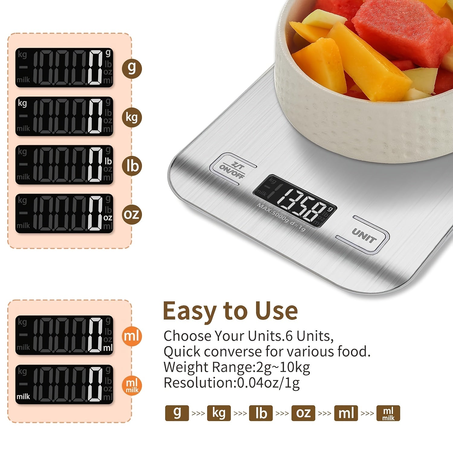 Digital Kitchen Scale 22lb/50kg with LCD Display, Lightweight Plastic, for Baking and Cooking