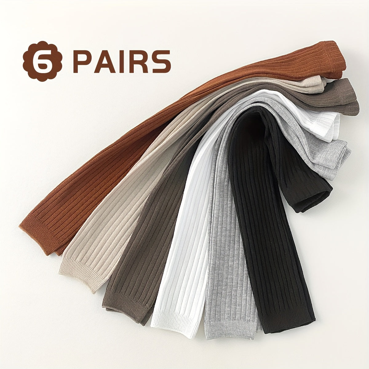 Girls Cotton Blend Tights Pack of 6 All-Season Skin-Friendly Comfortable