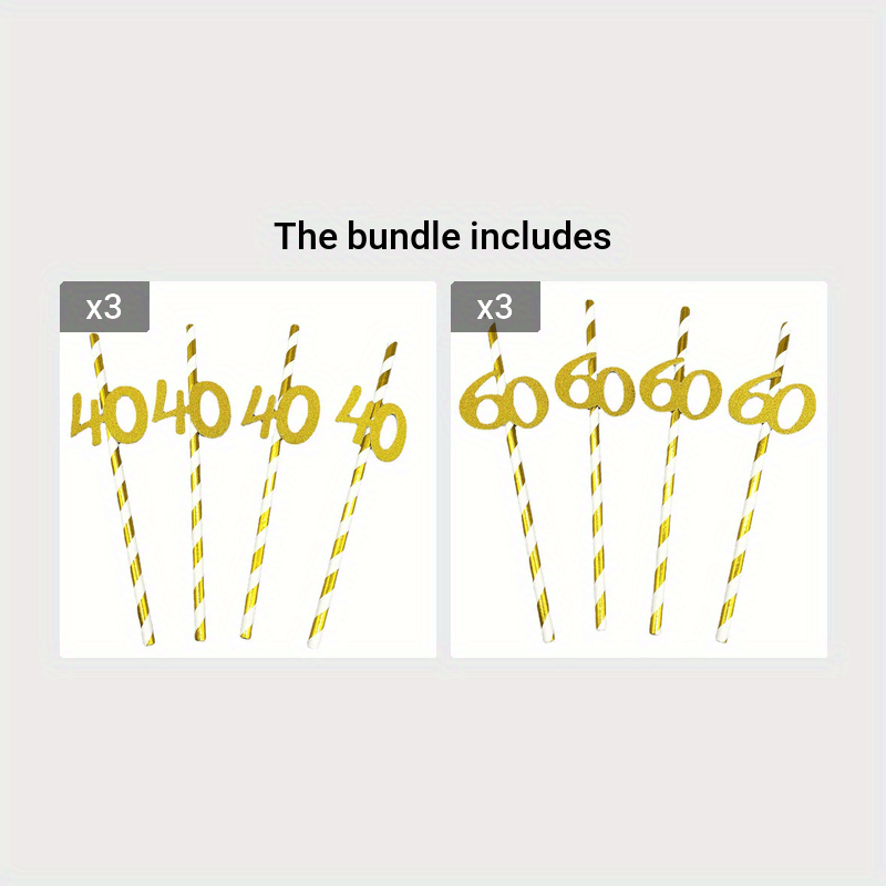 Sorbetes de papel para decoraciones de pasteles de cumpleaños, números de diez a sesenta años