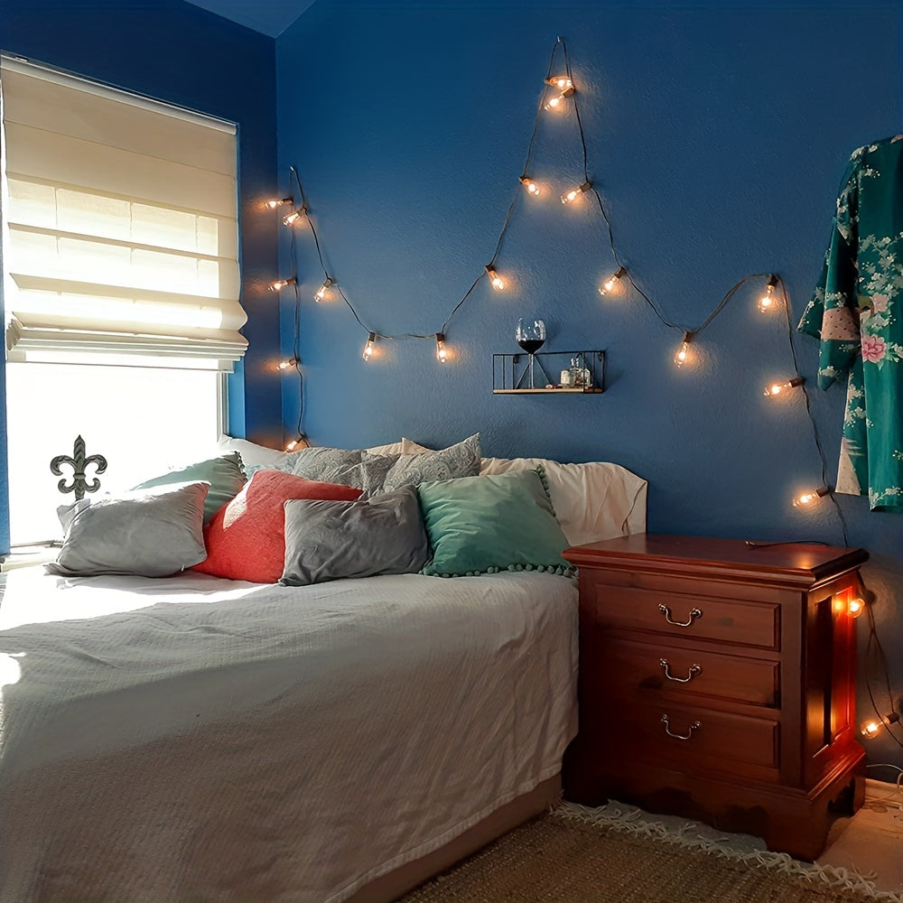 Shatterproof LED String Lights 9.75m 15.24m Warm Glow Outdoor Decor European Plug