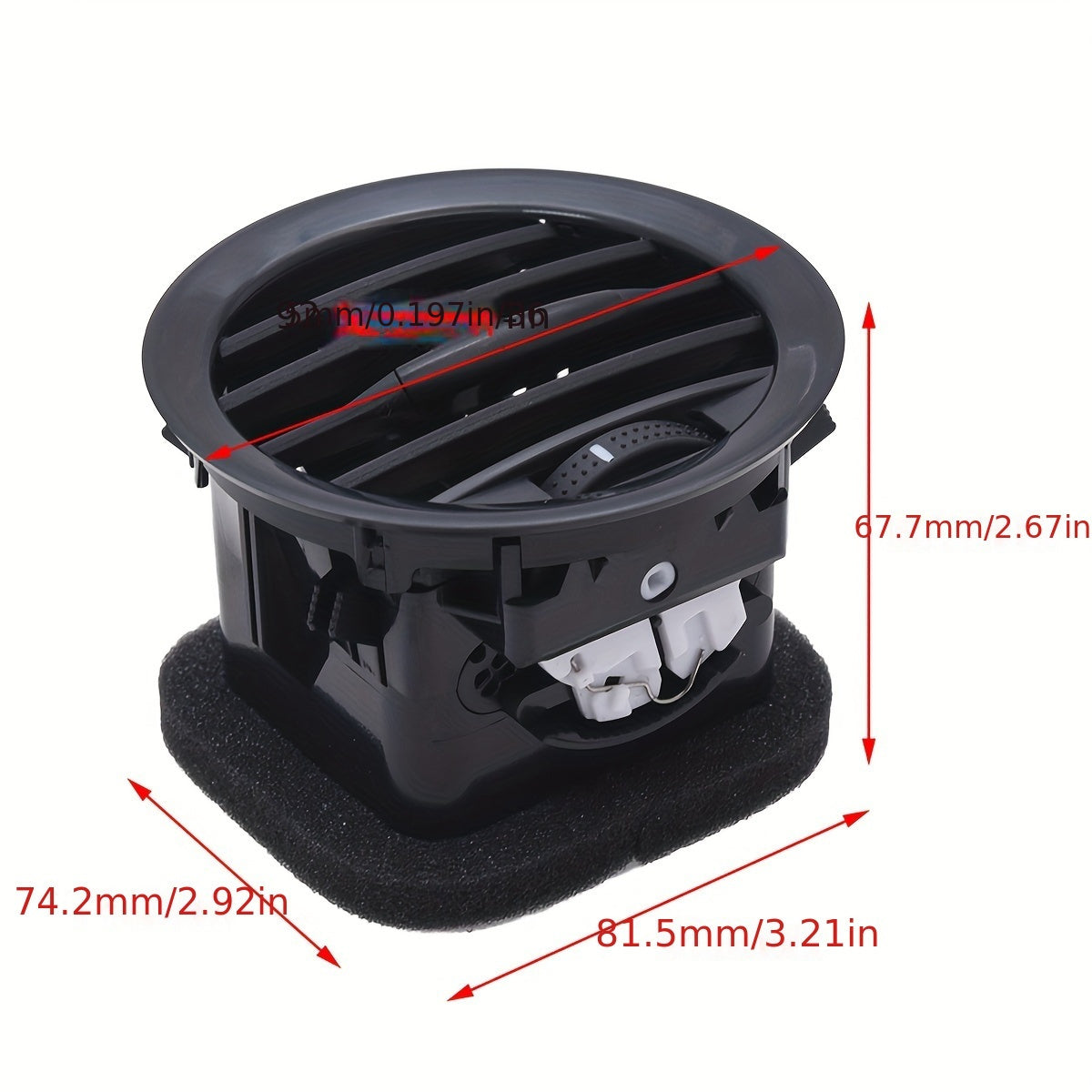 Qora xrom avtomobil ventilyatsiya chiqishi qopqog'i, Opel Corsa Vauxhall uchun chiqish grill