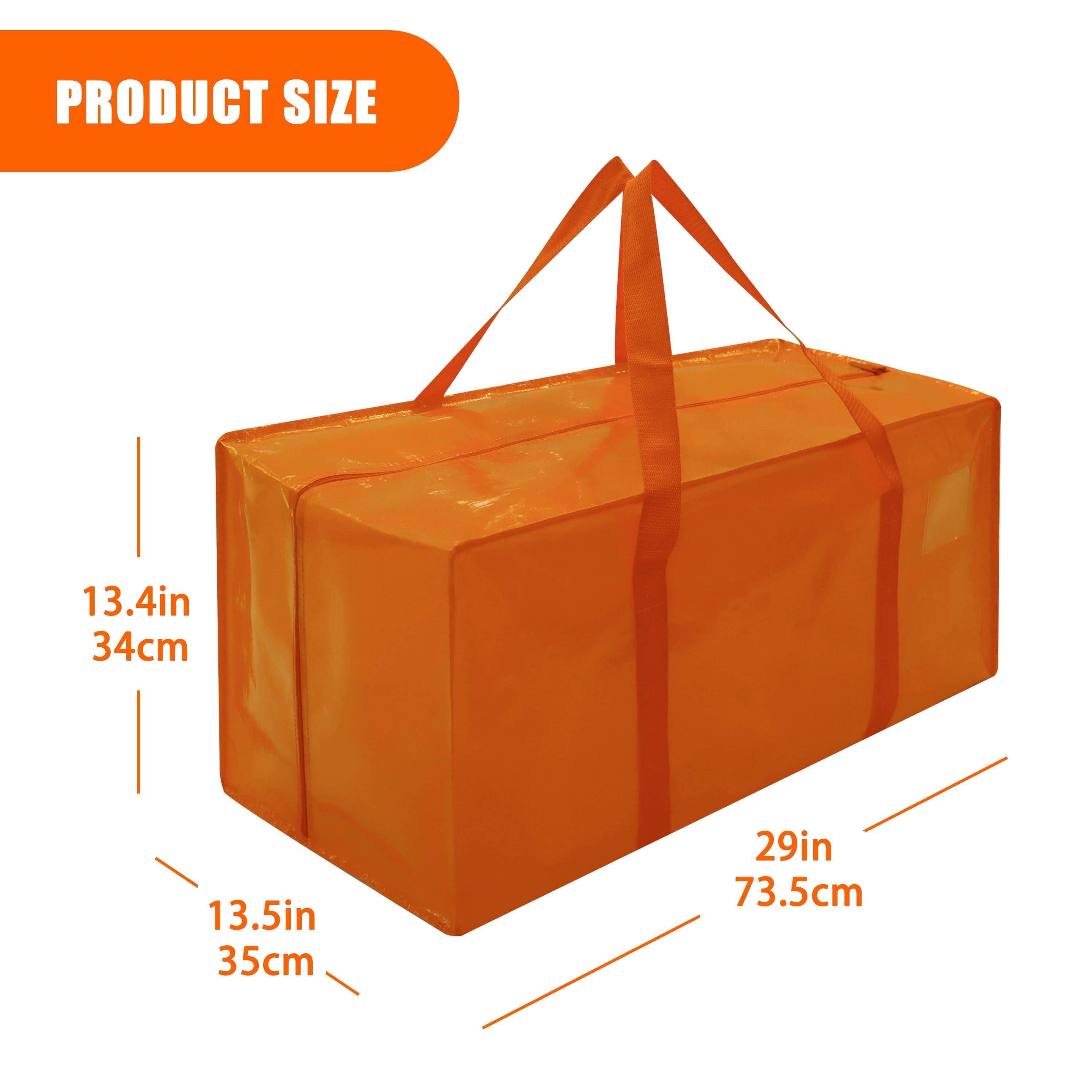 Two Large Storage Bags with Zippers Handles Durable Storage Bin for Bedroom Closet