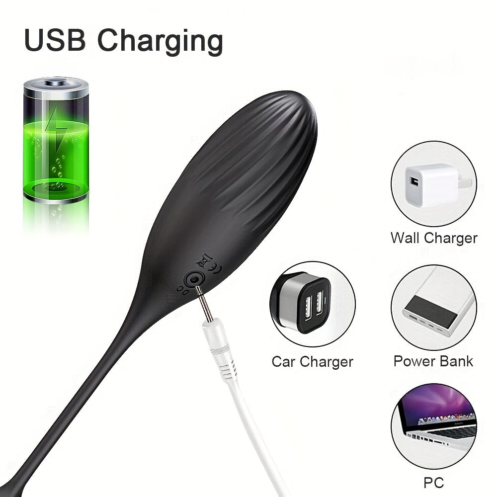 Remote-Controlled Silicone Vibrating Anal Plug With Penis Ring 12 Modes Reusable