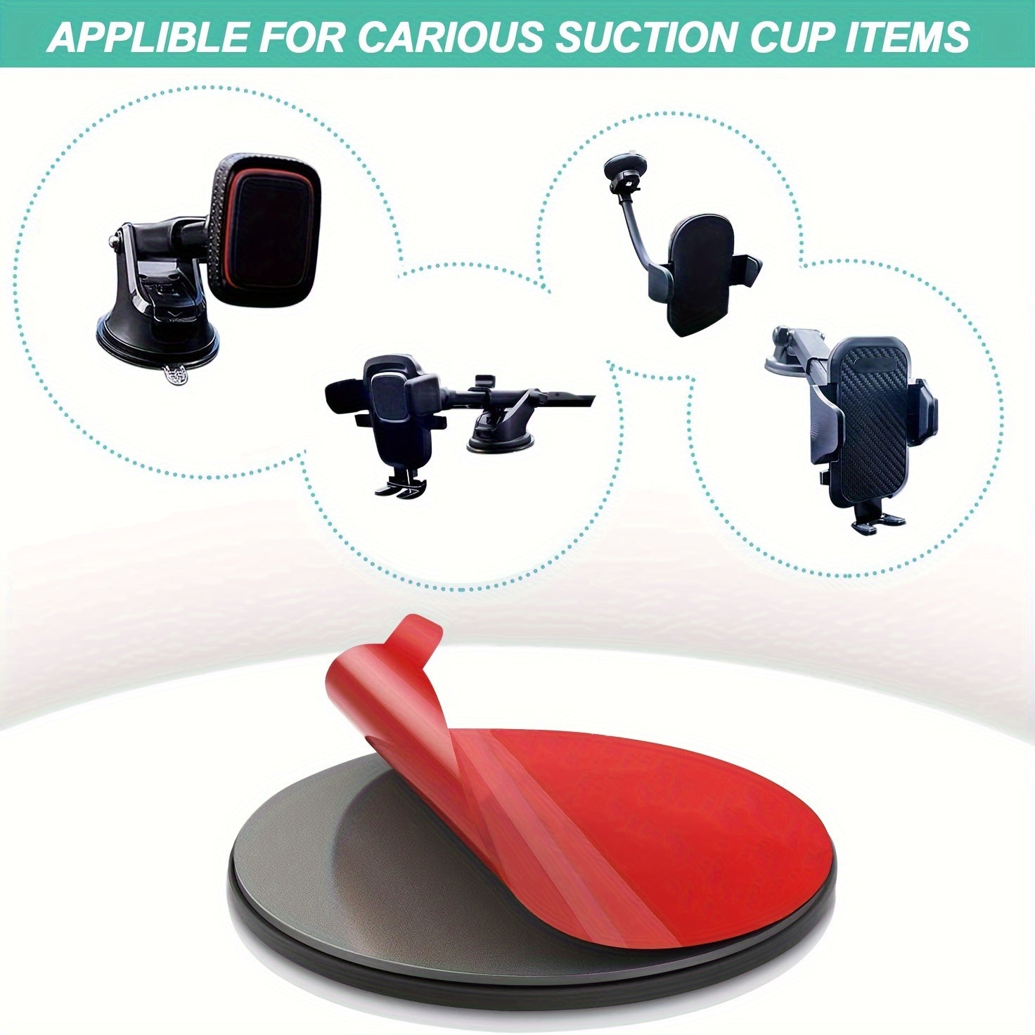 2/1 Pc Dashboard Mounting Disc Sticky Adhesive for Phone GPS Dash Cam Sucker