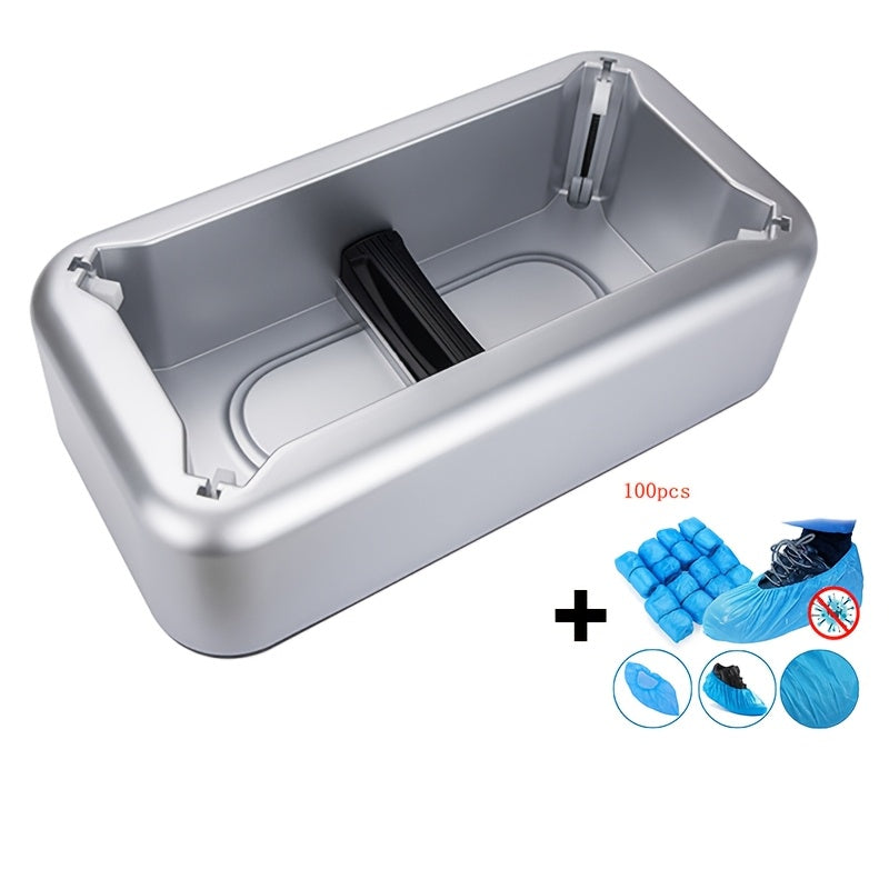 Automatic Shoe Cover Dispenser Plastic Carbon Fiber ABS Steel Frame Gold Finish