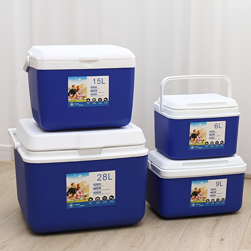 Portable Insulated Cooler Box for Outdoor Fishing Royal Blue Non-Electric Food Contact Safe