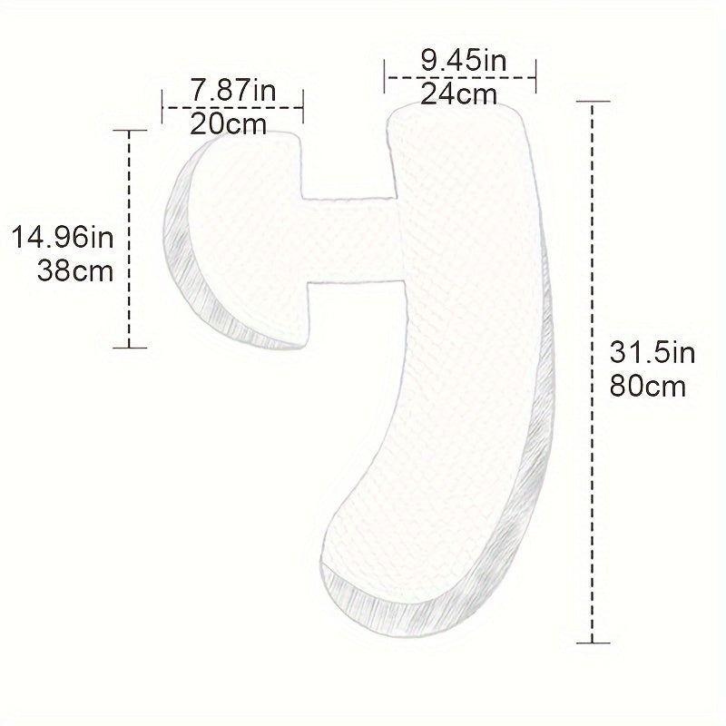 Pregnancy Pillow U-Shaped Waist Support for Side Sleeping Abdominal Comfort