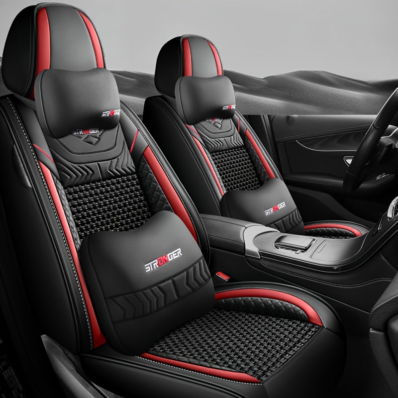 All-Season Polyester Seat Covers for Five-Seat Car Anti-Slip Full Surround