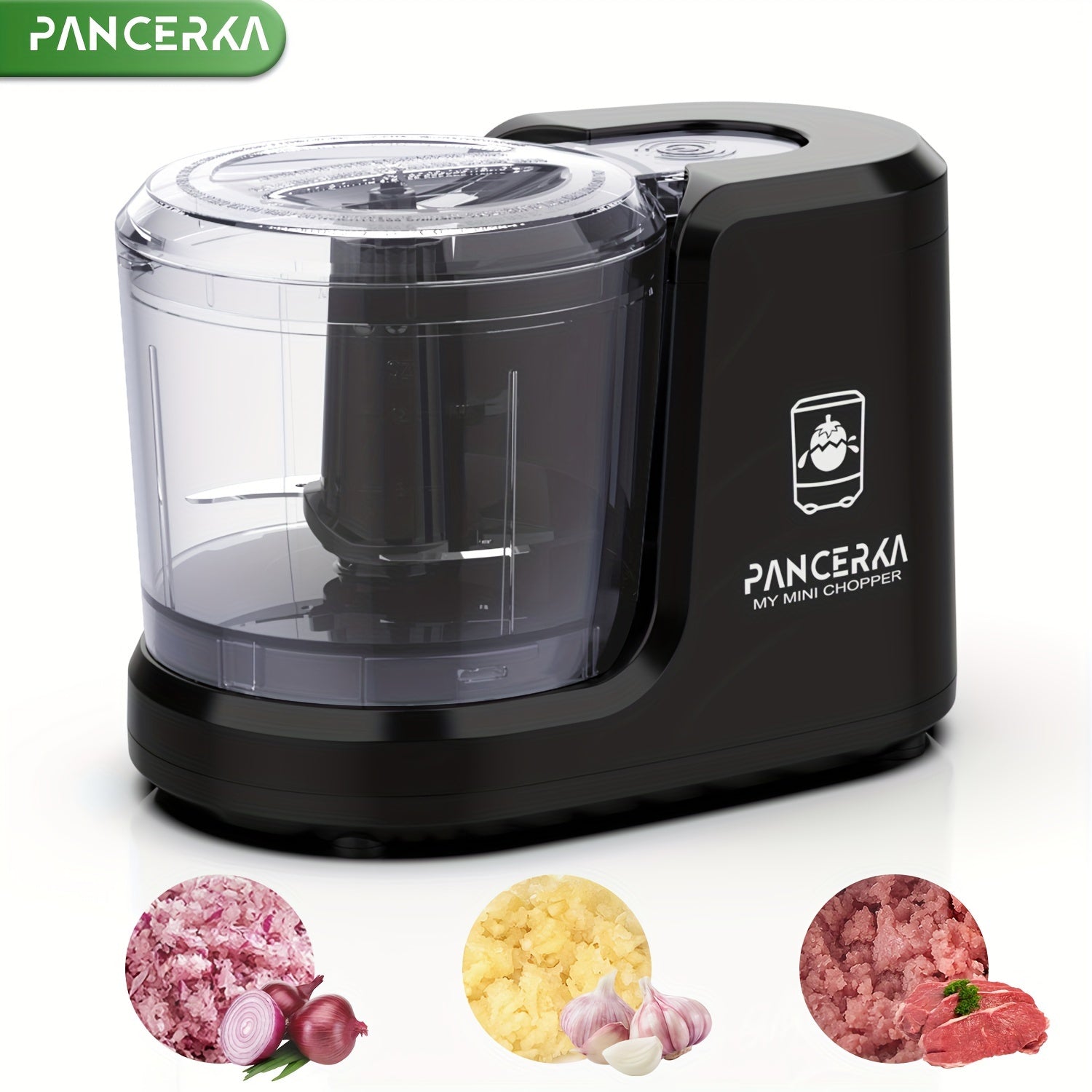 Electric Vegetable Chopper Food Processor 3 Cup 20000 RPM Black EU Plug