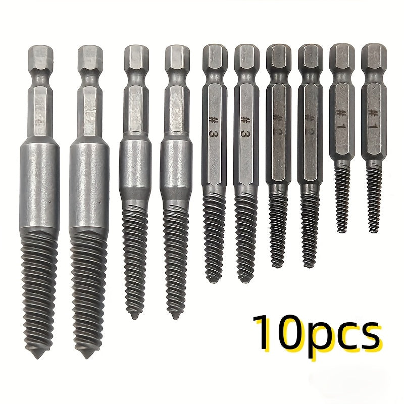 5Pcs Heavy-Duty Screw Extractor Set for Broken and Stripped Screws