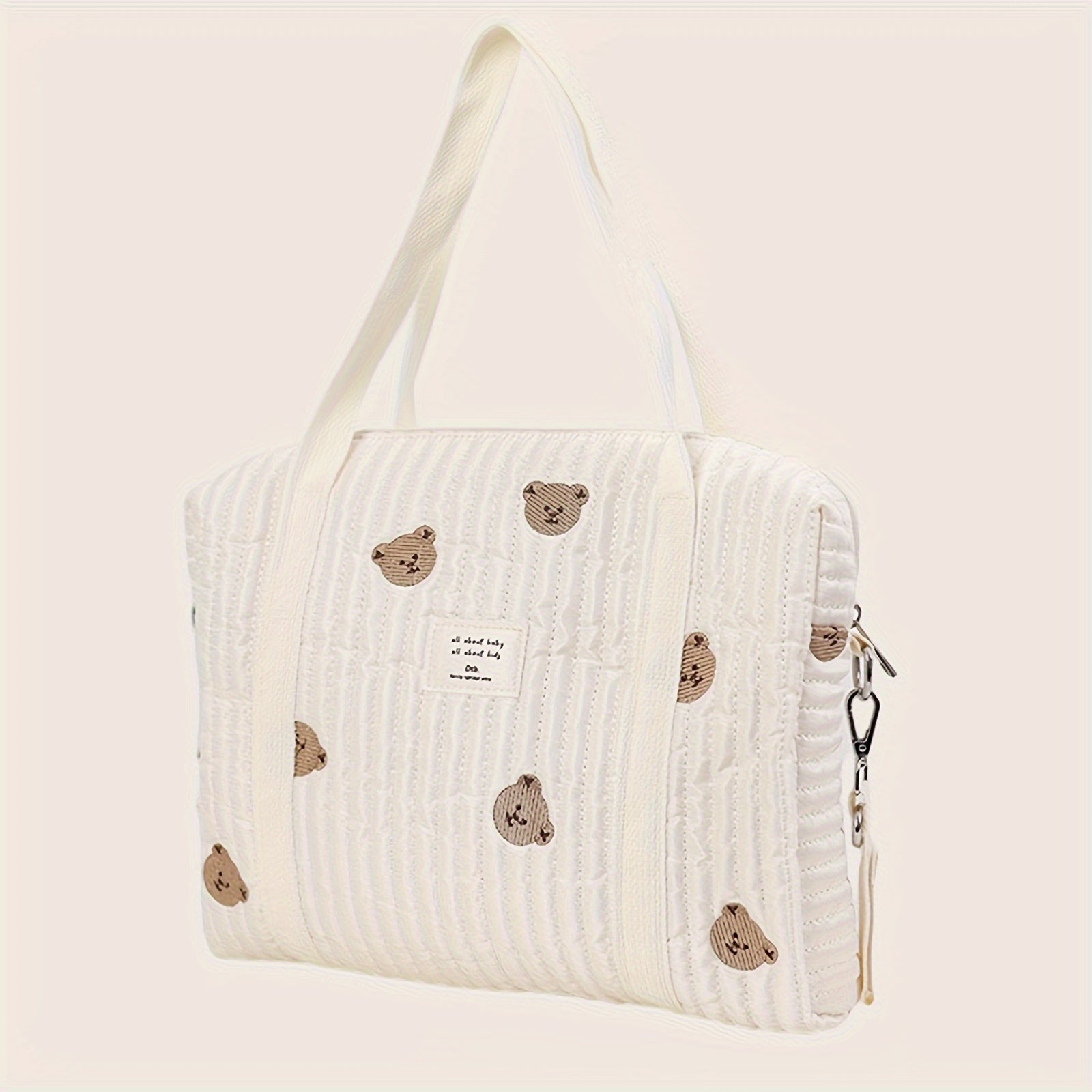 Эта полиэстеровая вышитая сумка для подгузников на плечо служит универсальным решением для хранения для мам в пути. Идеальный подарок на Рождество, Хэллоуин, День благодарения, Новый год или День святого Валентина.