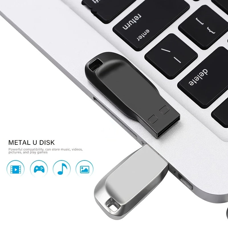 Metal USB Flash Drive 8GB 90GB 100GB 110GB High-Speed Data Storage for PC Laptop Tablet