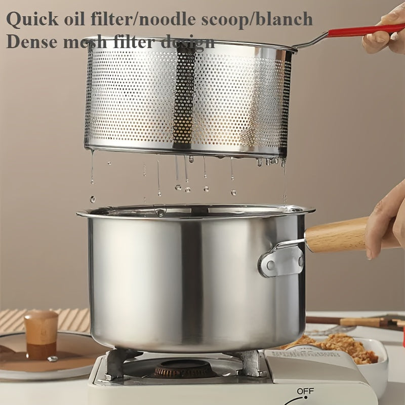 3-Piece Stainless Steel Cookware Set Milk Pot Fry Pan Oil Pot for Electric Cooking