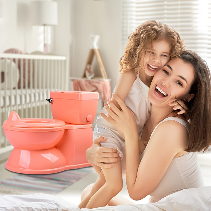 Children's Small Potty Training Toilet with Wet Wipe Holder and Flush Sound