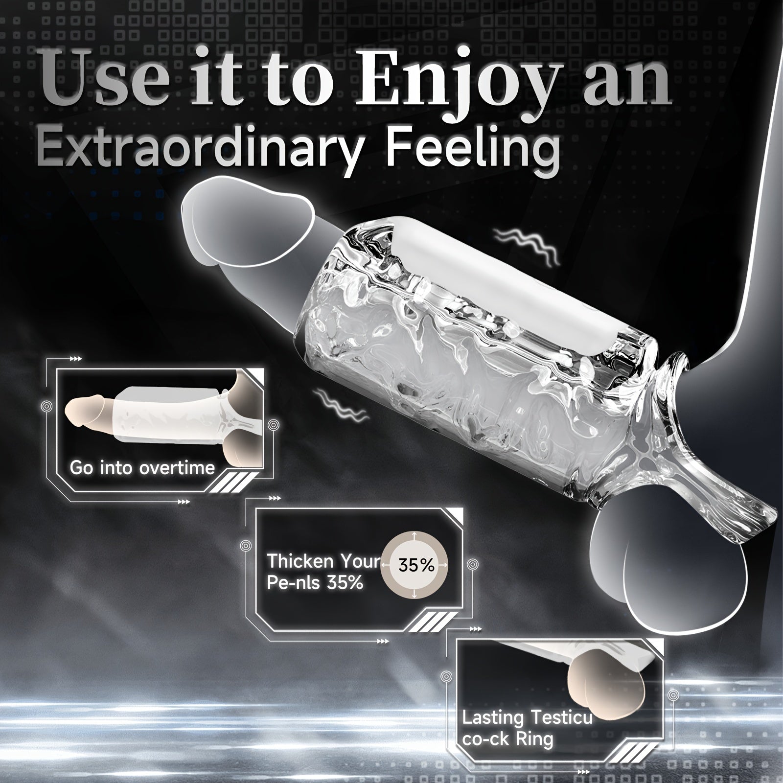 Couple Vibrator Soft Material G-Spot and P-eni Vibrator 10 Vibration Modes