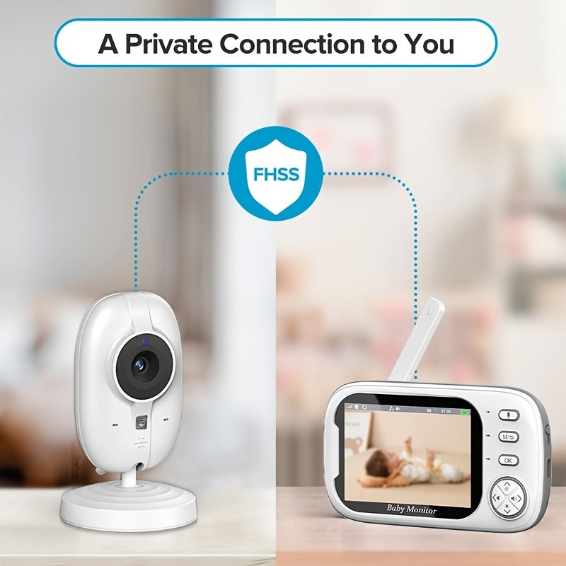 Cámara de seguridad HD 720P para interiores con visión nocturna, audio bidireccional y panorámica/inclinación